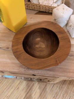 Large centerpiece wooden fruit bowl