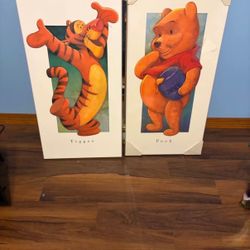 Winnie The Pooh N Tigerr Wall Art Set 