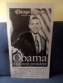 OBAMA NEXT PRESIDENT NEWSPAPER PRINTING  PLATE