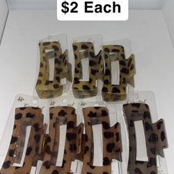 Cheetah Claw Clips $2 Each 