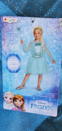 Kids Frozen Elsa Princess Halloween Girl Costume / Disfraz De Princesa Elsa De Pelicula Frozen Para Niña