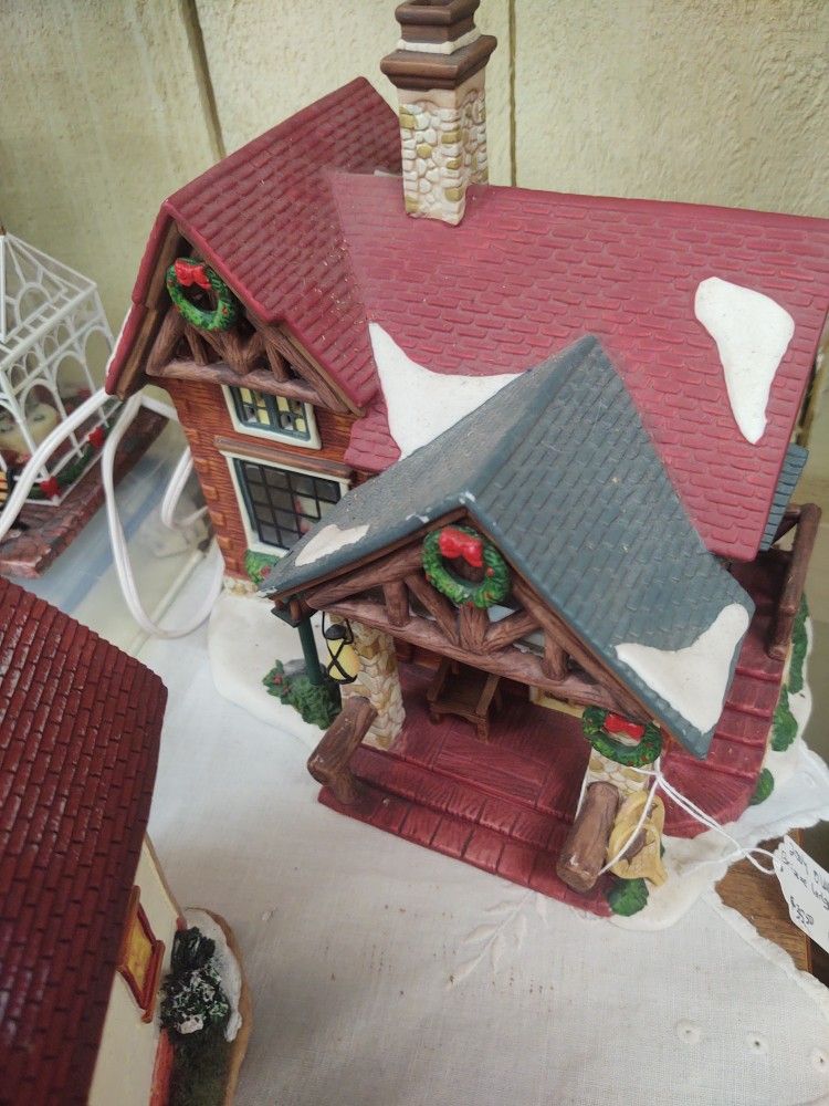 Various Christmas Village Houses
