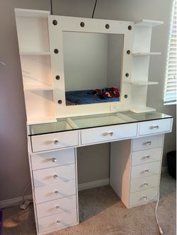 White vanity