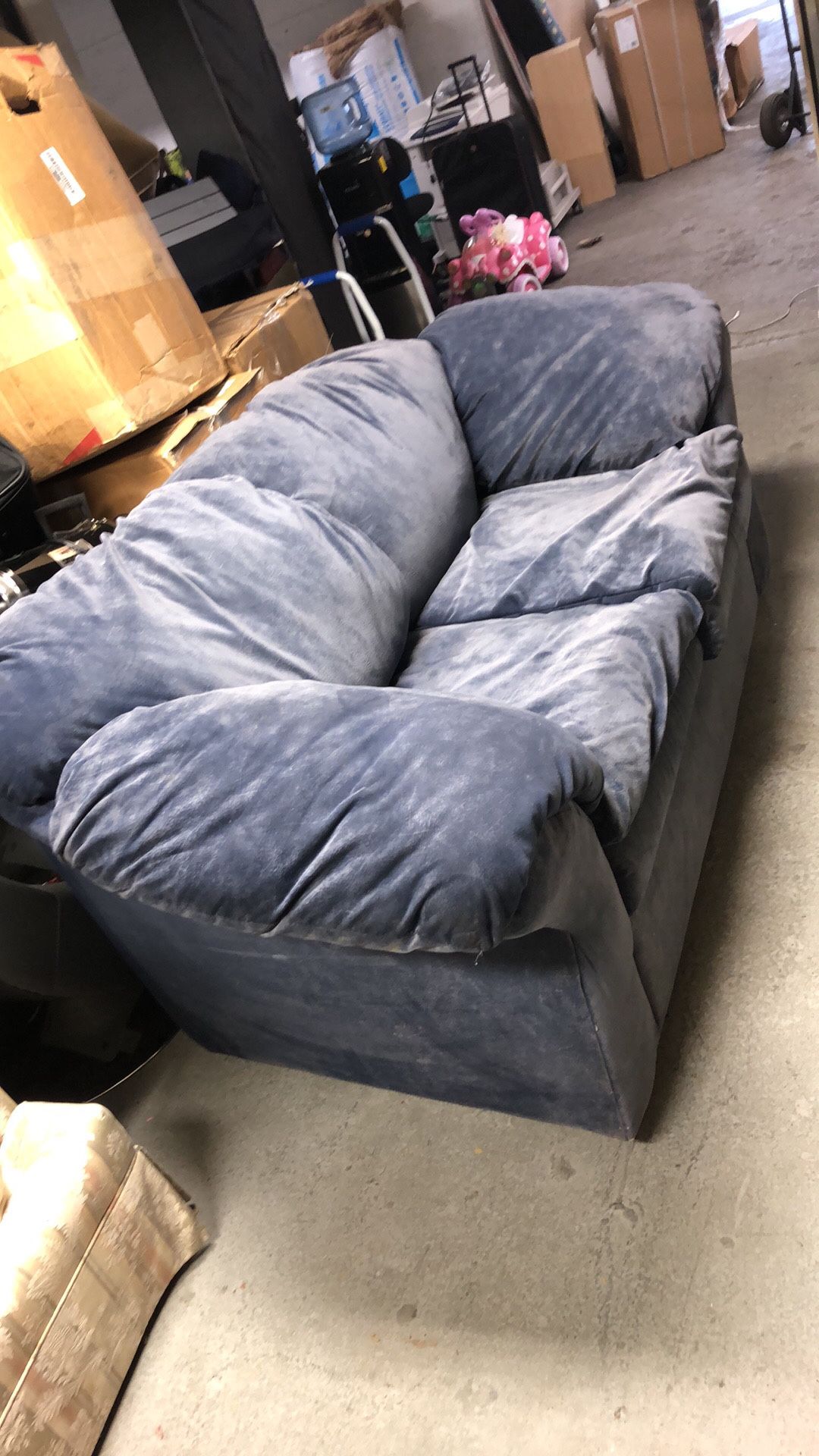 Navy blue loveseat
