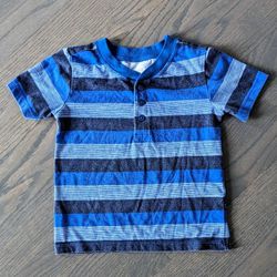Falls Creek Kids Toddler Boys Henley T-Shirt, Blue Stripes, 3T