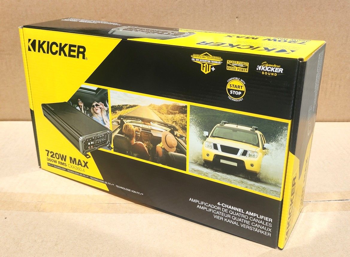 Kicker CX Series Car Power Amplifier 4 Channel Speaker System 720 Watts CXA360.4T 🚨 Payment Options Available 🚨 No Credit Needed 🚨