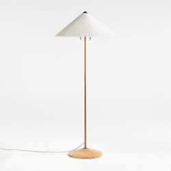Flores Floor Lamp with Fluted Shades 66"