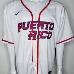 2026 WBC Puerto Rico Men's Baseball White Jersey