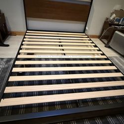 Like New Queen Bed Frame Box Spring Included, Retail $243