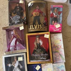 Barbies and Elvis dolls NRFB