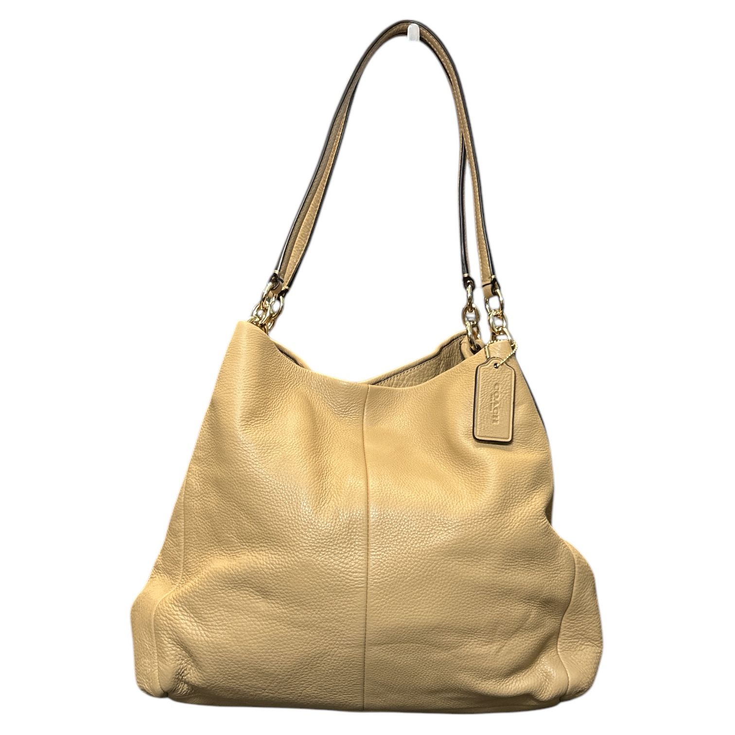 NWT Coach Madison Phoebe Pebbled Leather Shoulder Handbag Purse Nude F35723