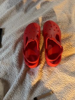 Crocs Classic Mary Jane Clog Red Slip-on Unisex Kids Sz 5