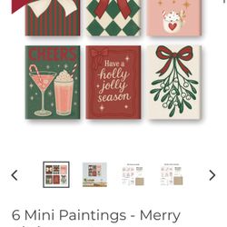Christmas Paint By Numbers Set Of 12
