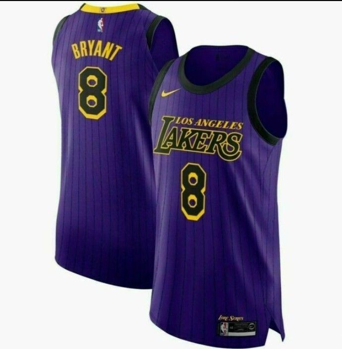 NIKE LOS ANGELS LAKERS #8 K.BYRANT WISH JERSEY AV3696-504 MENS SIZE (48) LARGE