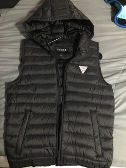 Mens New Guess Vest w/hood