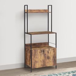 Bakers Rack With Cabinet Storage 