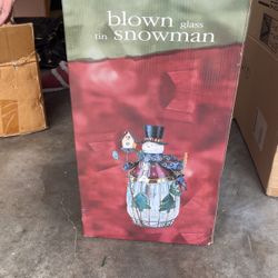 Blown Glass Snowman