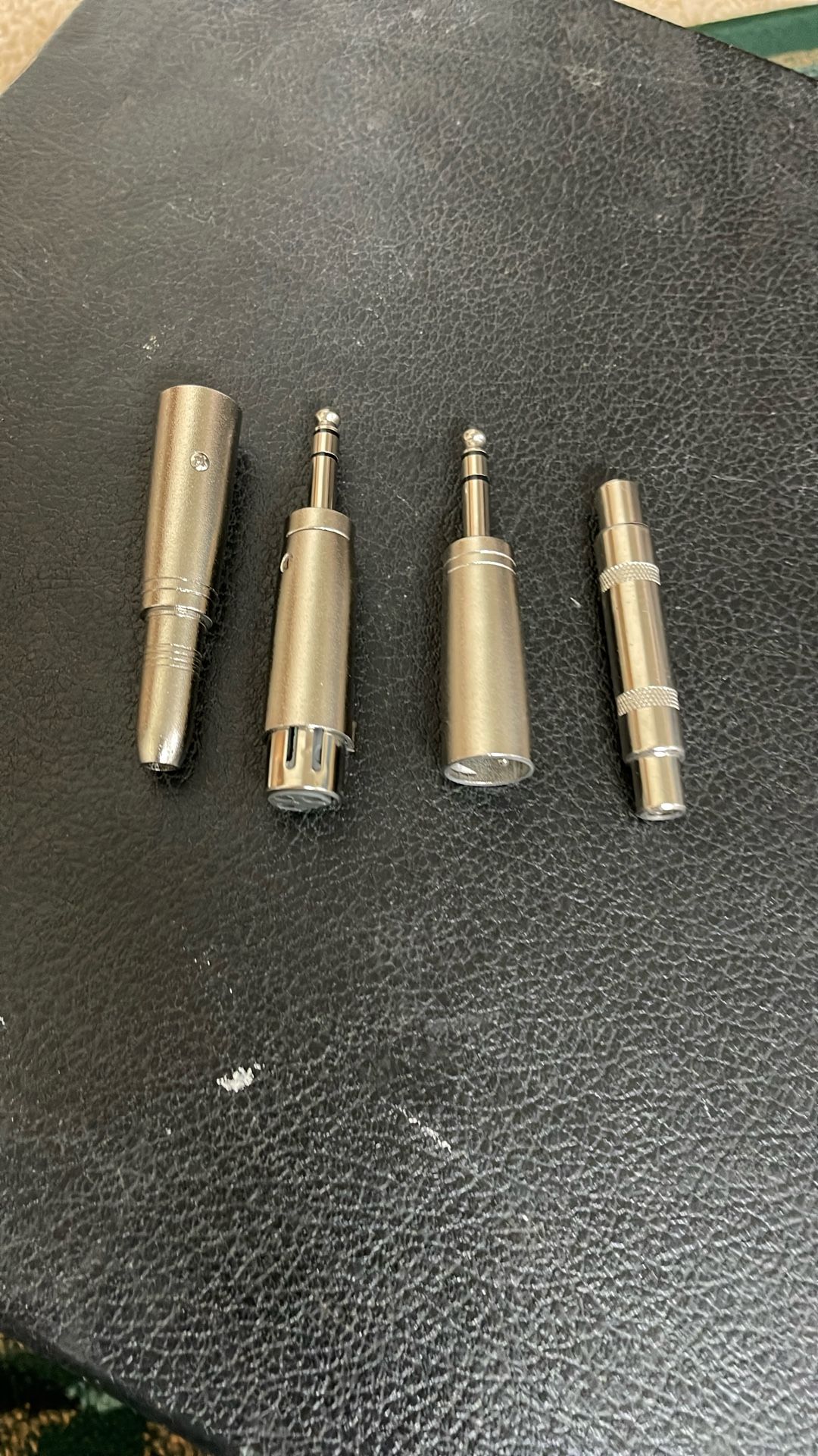 4 Pack 1/4 Inch TRS to XLR Adapter 6.35mm Male to XLR Male Connector Adapters