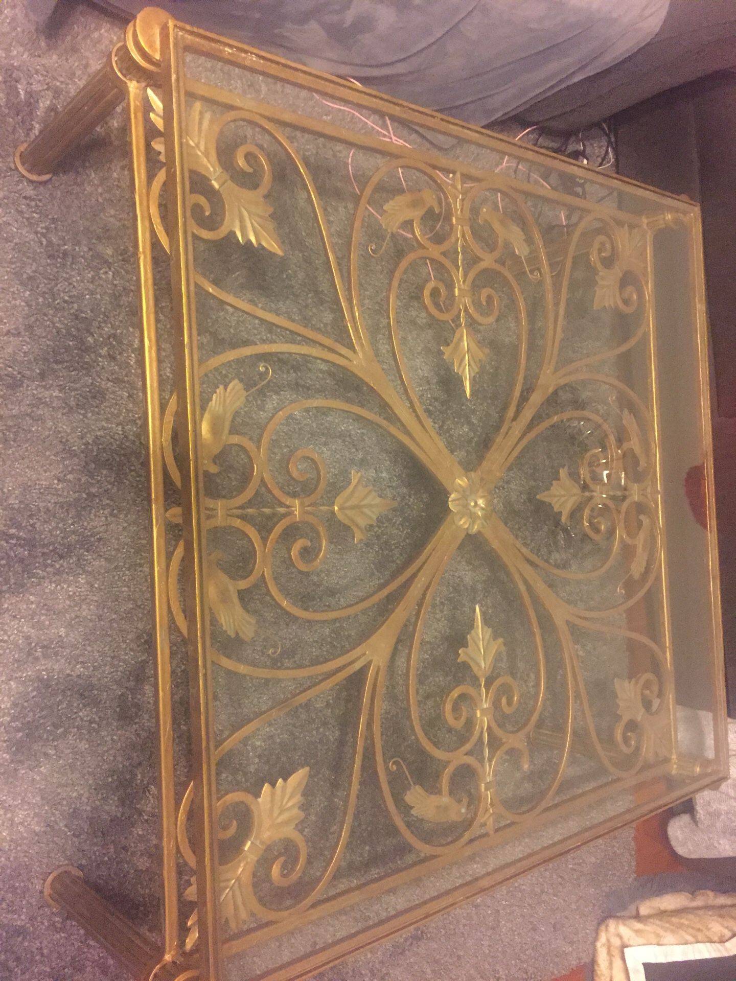 Gold plated coffee table antique