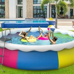 18'x48" Swimming Pool with Filter, Pump, Ladder, Cover, Ground Cloth 