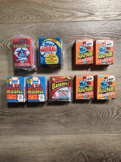Baseball card packs