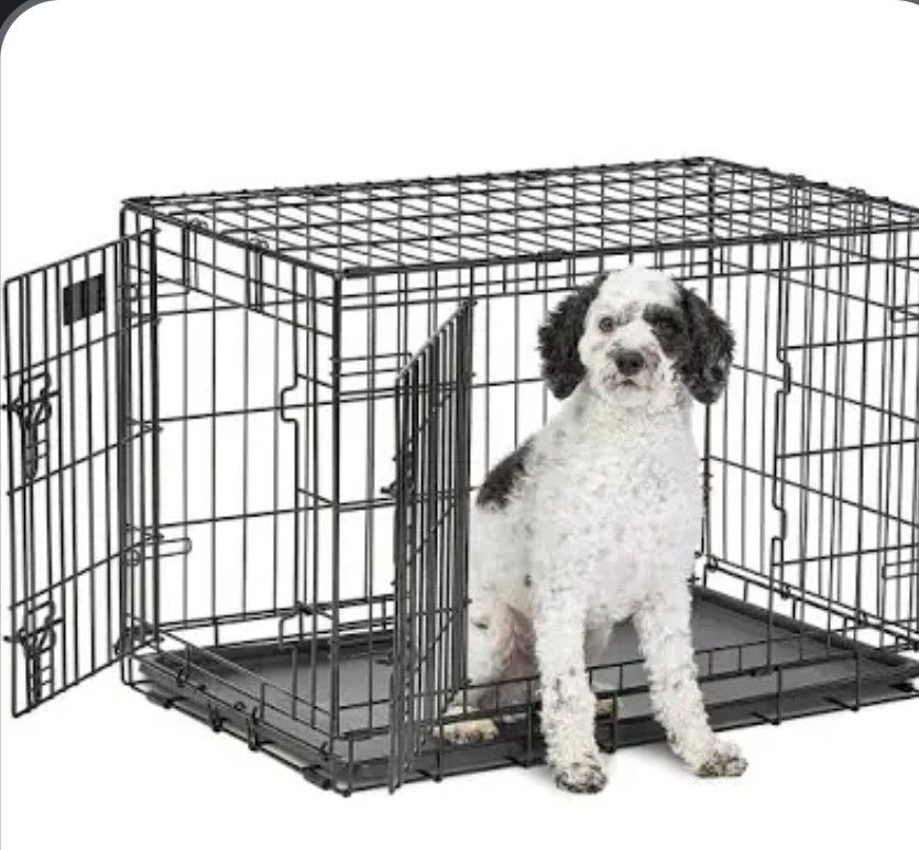 Can Deliver 37" Dog Crate Collapsible Kennel Cage