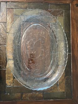 Princess House Large Oval Clear Crystal  Serving Platter