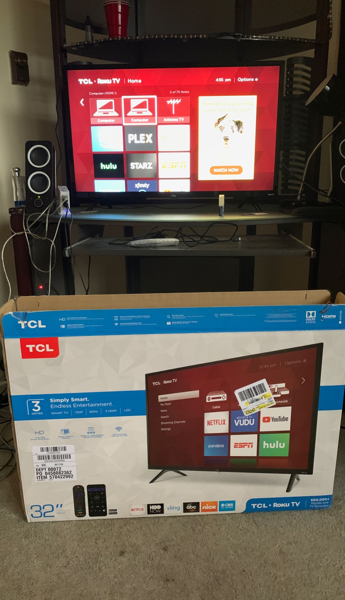 TCL 32" Class HD (720P) Roku Smart LED TV (32S321)