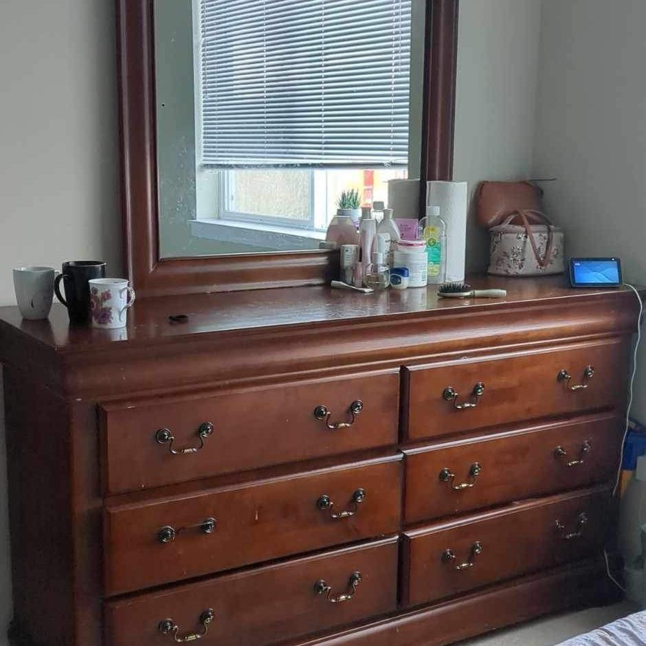 Dresser with mirror