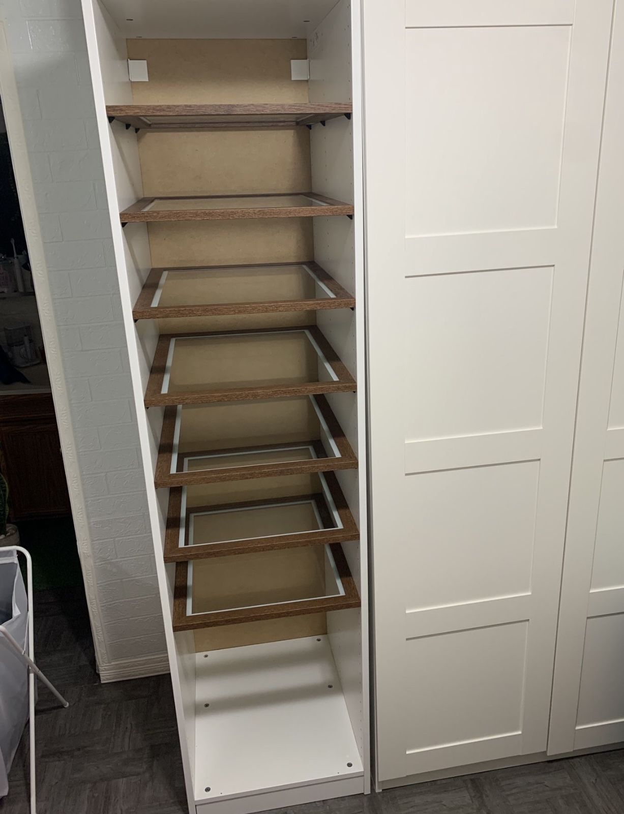 IKEA PAX Brand New Sealed Glass Shelf Shelves Komplement 19" X 22" Brown