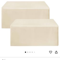 Beige Fitted Table Covers