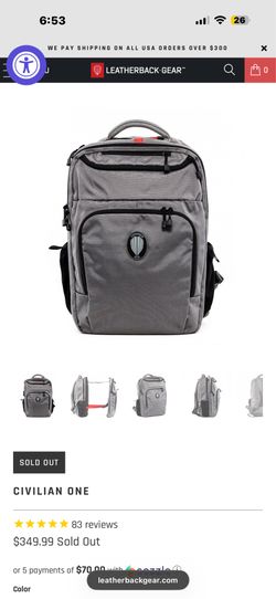Civilian one  bullet proof backpack
