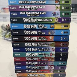 17 Hard Back Dog Man & Cat Kid Books