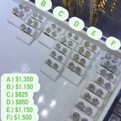 14K GOLD AND WHITE GOLD DIAMOND EARRINGS ! 
