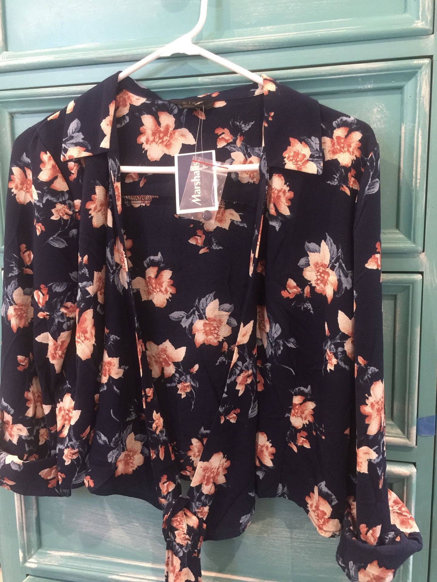 Floral Wrap Around Shirt