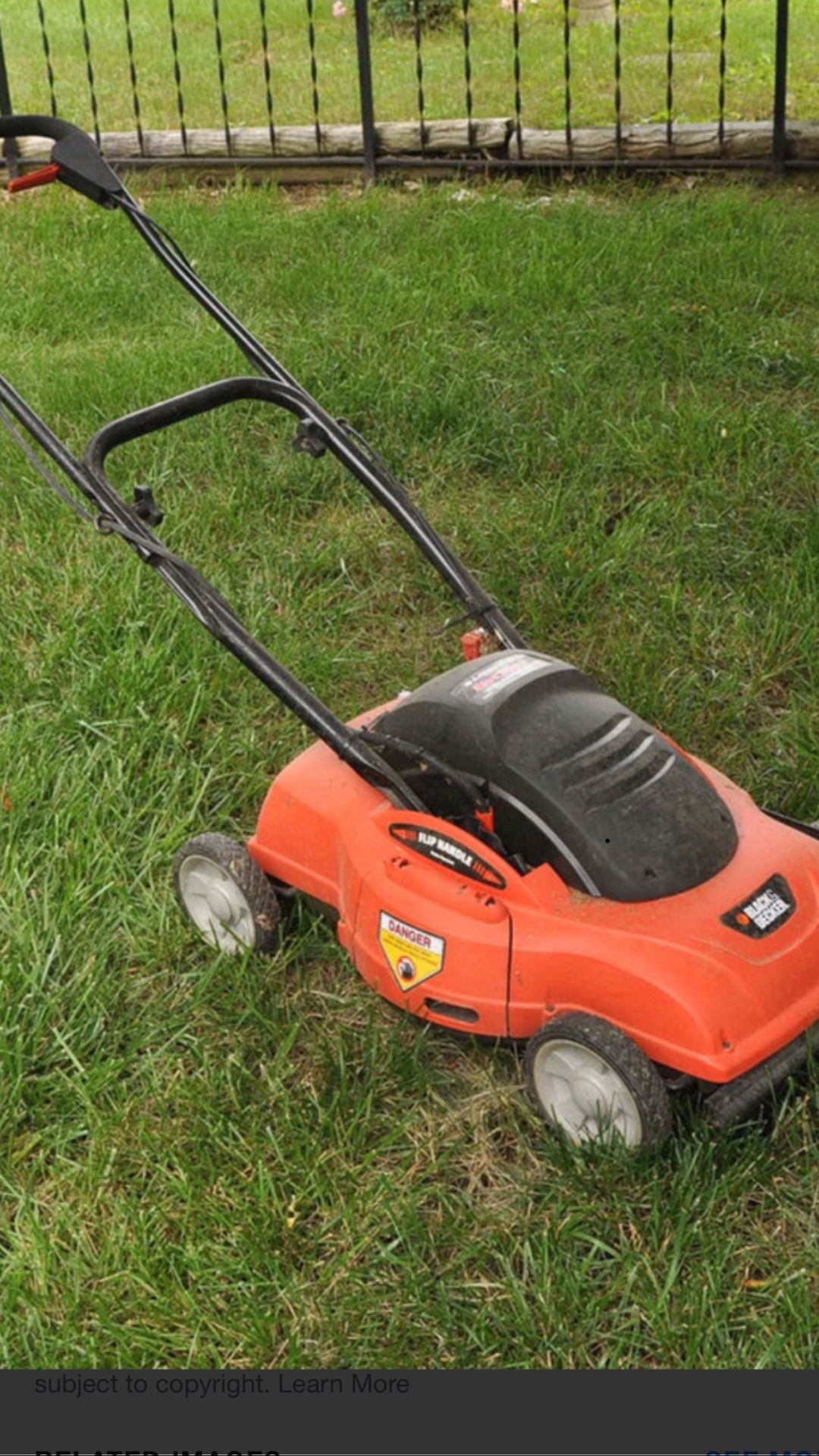 18” BLACK AND DECKER ELECTRIC MULCHING LAWN MOWER