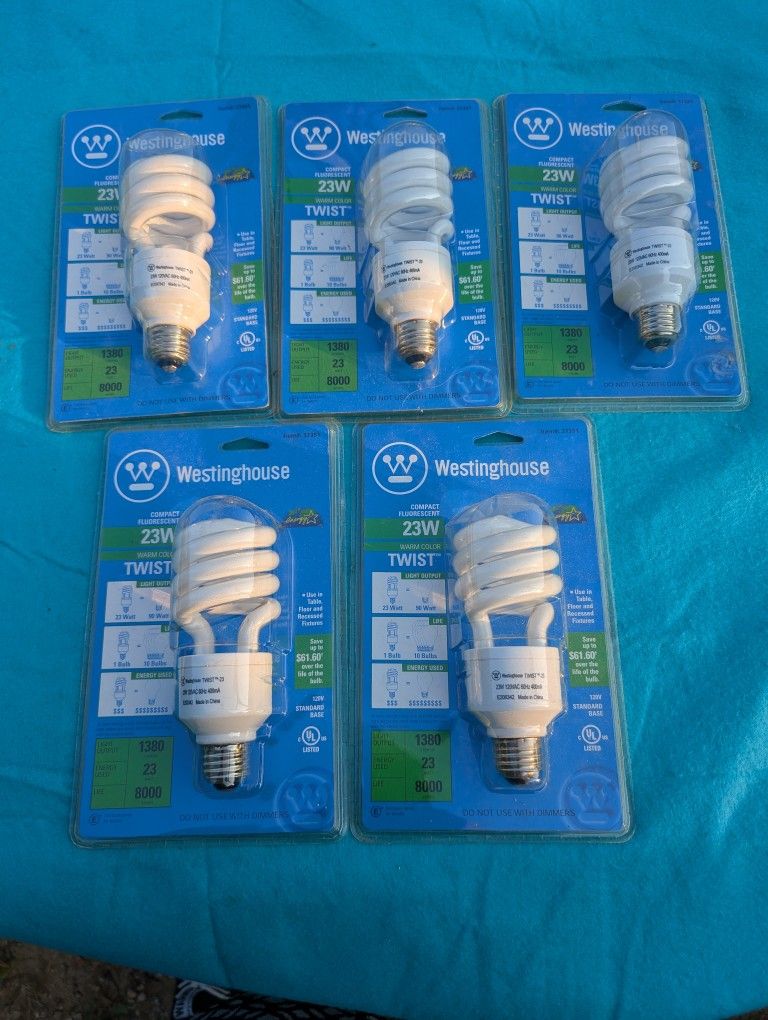 Westinghouse 23 Watt Twist Light Bulb Qty 5