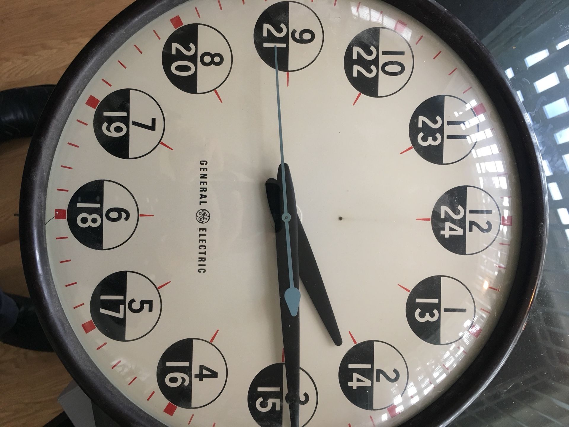 Vintage GE Electric 24hr Military Wall Clock
