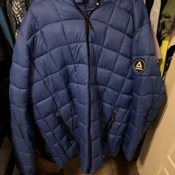 XXL Warm Men’s Or Unisex Blue Jacket W Hood