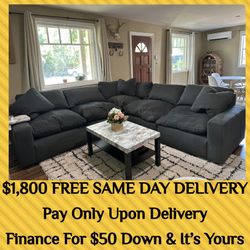 sectional sectionals cloud charcoal gray blue couch couches 