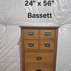 Bassett Tall Dresser Heavy Sturdy 24"×56"