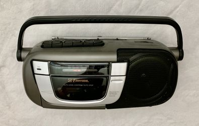 Vintage Cassette Player Boombox Emerson PS6428 AM/FM Recorder Headphone AC Cord Batteries $50 OBO