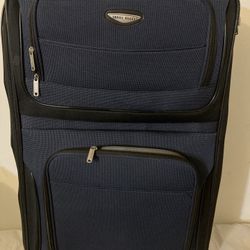 Travel Select Blue/Black Rolling Suitcase - Large (28x18x11)