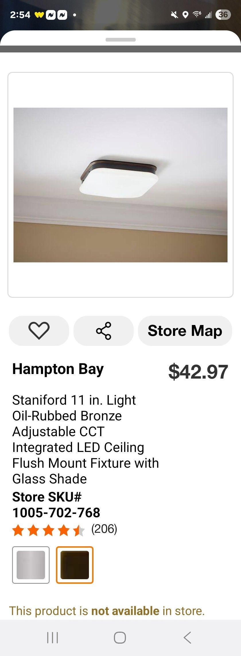 11in Led Color Changing Flush Mount