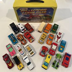 Vintage 1992 Matchbox Official Collectors’ Carry Case W/Trays & W/24 Cars