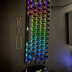 Keyboard and Mouse Combo (Aula 60 HE, m612 Red Dragon Mouse, and a Keycap Puller) 