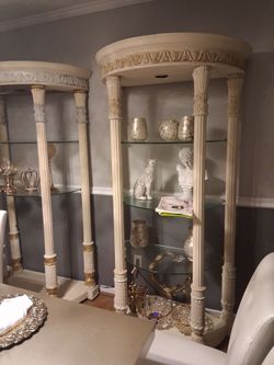 Two glass cabinets