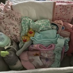 Baby Girl Baby Shower Gift Basket Bundle $15
