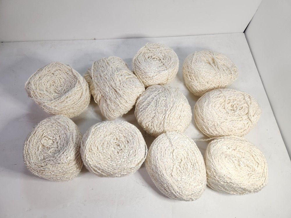 Lot of 2.5 lbs Celestial Slub Yarn w/a bit of dressy sheen 54% Cotton 43% Rayon
