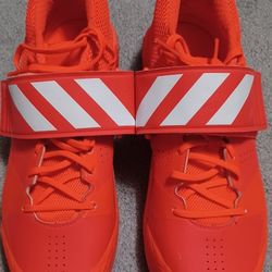 Men's Size 9.5 Football Adidas Cleats Like New Speed Orange Shoes Running